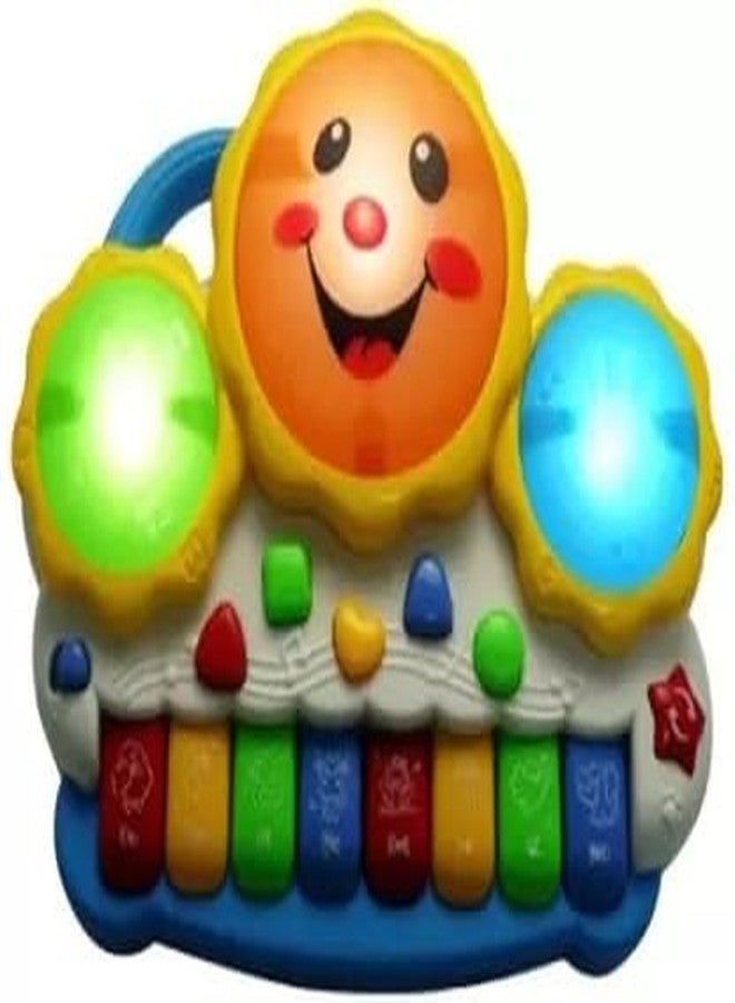 HDA GROUP Durable Musical Sound Toy Toys Drum Piano Keyboard Musical Toys with Flashing Lights for Kids 3+ Years | Fun & Educational Musical Learning Toy with Lights & Sounds (Multicolor) - Image 4
